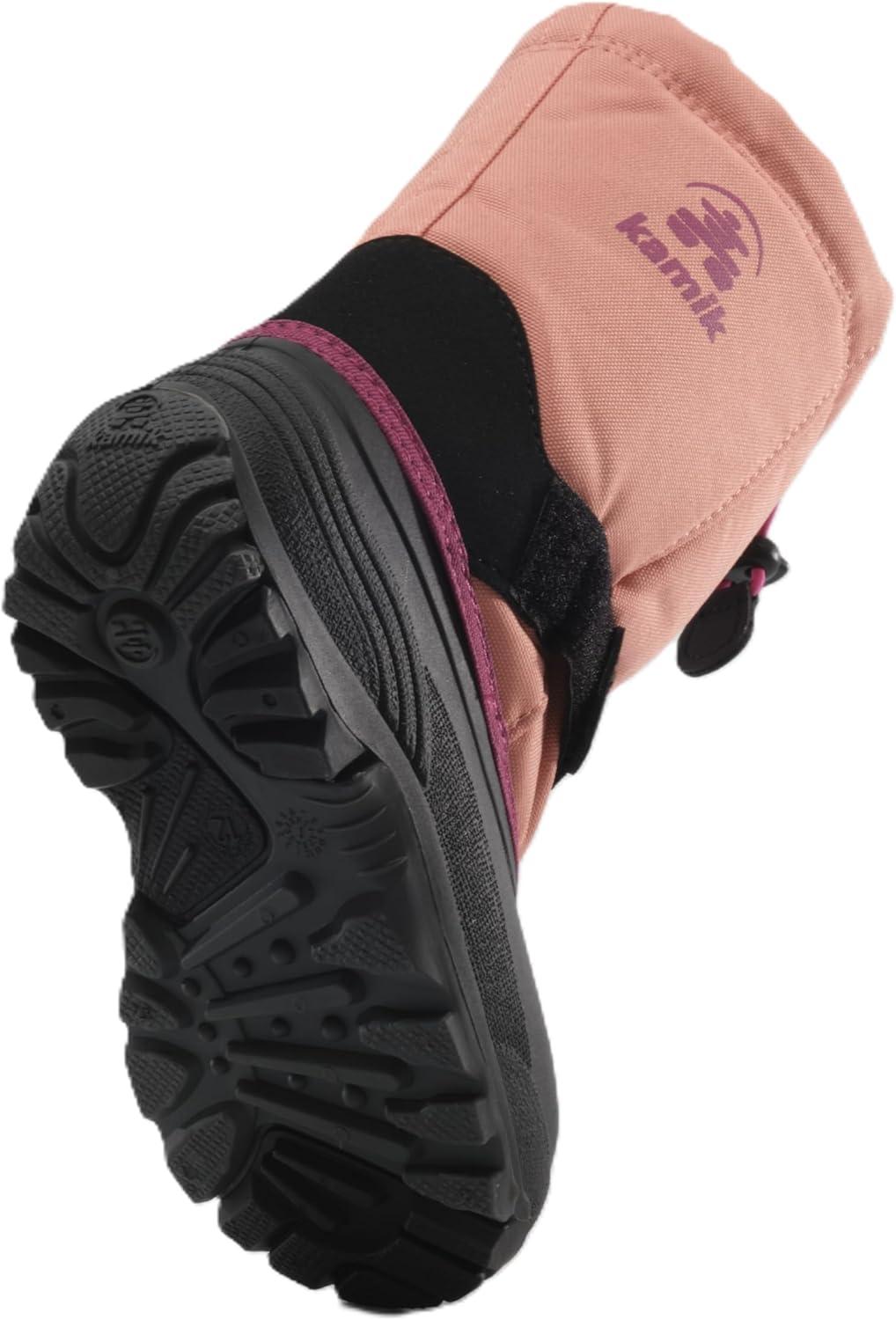 imageKamik Rocket Insulated Snow Boots  Waterproof Upper for Kids Snow Boots  Adjustable Collar ampamp Lace LockPinkPeach