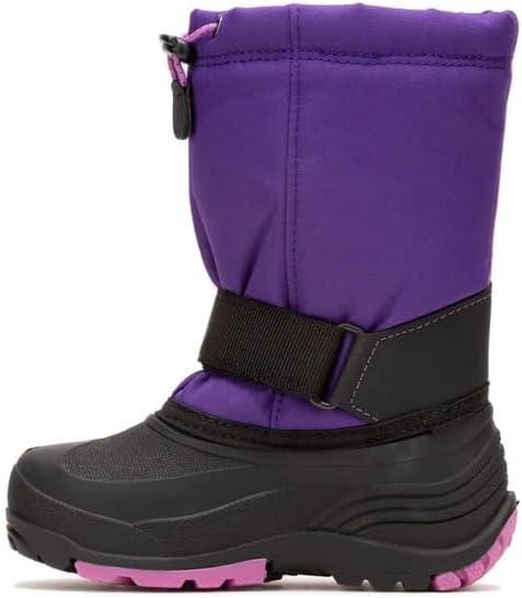 imageKamik Rocket Insulated Snow Boots  Waterproof Upper for Kids Snow Boots  Adjustable Collar ampamp Lace LockPurpleOrchid