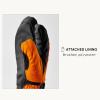 Hestra Gauntlet CZone Junior Glove (Youth 4-13yrs) | Waterproof, Insulated 3-Finger Kids Snow Gloves for Winter, Skiing & Playing in The Snow(Orange/Graphite)